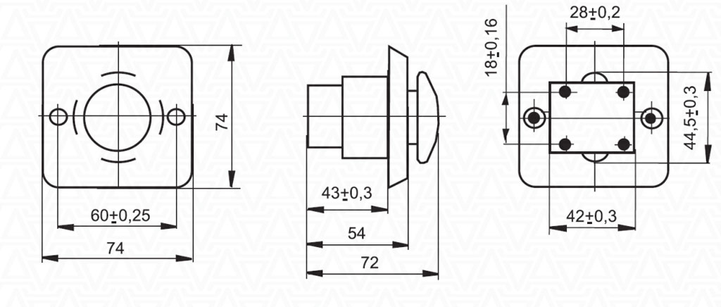 Кнопочный пост ПКЕ122-1У2 ЧЕРН.ГРИБ