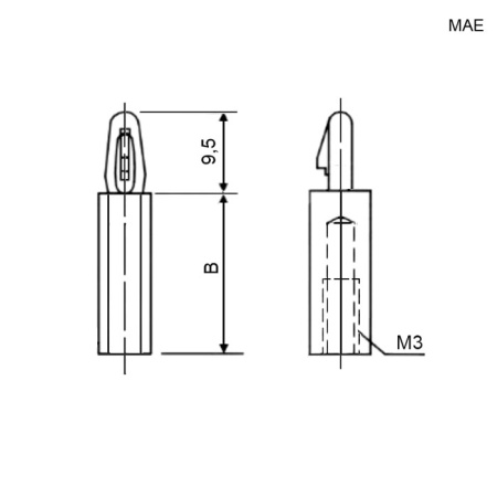 Стойка для печатной платы RUICHI MAE-10T, шестигранная, с фиксатором