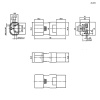Переходник RUICHI AC-010 IEC-320 C14-C19, 3-х полюсной, 250 В, прямой