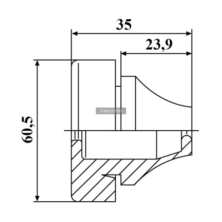 Кабельный ввод RUICHI ZRS M50G, EPDM