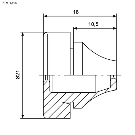 Кабельный ввод ZTM-ELECTRO ZRS M16B, EPDM