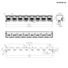 Блок сетевых розеток RJ 10P8C FTP RUICHI c LED индекацией, 8 гнезд