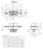 Разъём D-SUB RUICHI DPS-15F/DBB-15F, 15 контактов