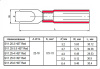 Наконечник кабельный вилочный изолированный RUICHI SV1.25-3.5 HST, 19 А, 22-16 AWG, красный, латунь луженая