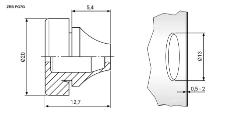 Кабельный ввод ZTM-ELECTRO ZRS PG7G, EPDM