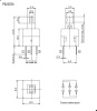 Миниатюрная кнопка с фиксацией RUICHI PB22E08, DPDT, 8x8x13 мм, 0,1 А, 30 В, 70 мОм, монтаж на плату