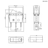 Клавишный переключатель RUICHI KCD3-101EN-B/3P, ON-OFF