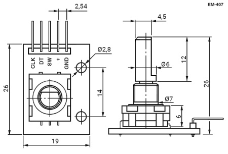 Энкодер RUICHI EM-407