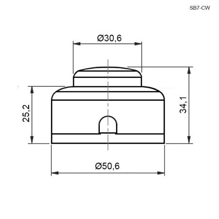 Выключатель-переключатель кнопочный RUICHI SB7-CW, 2 А, 250 В, IP20, пластиковый, термостойкий, белый