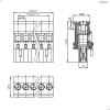 Разъемный клеммный блок на кабель SZC XY2500F-AV-06P ( 2EDGKA-5.0-06P / 2EGTKA-5.0-06P ), розетка (F), 6 контактов, шаг 5.00 мм