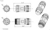 Разъём герметичный Ruichi-260 4pin (IP68), 4 контакта