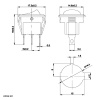 Клавишный переключатель RUICHI KCD5-101N-C3-R/3P, ON-OFF, 3 контакта, красный