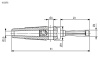 Штекер (коннектор) типа банан RUICHI 10-0076, 11x61 мм, диаметр 4 мм, 32 А, 30 В (AC), 60 В (DC), контакт - никелированная латунь, винтовое крепление, белый