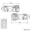 Разъём герметичный SZC21 12P-F-M, 12 контактов