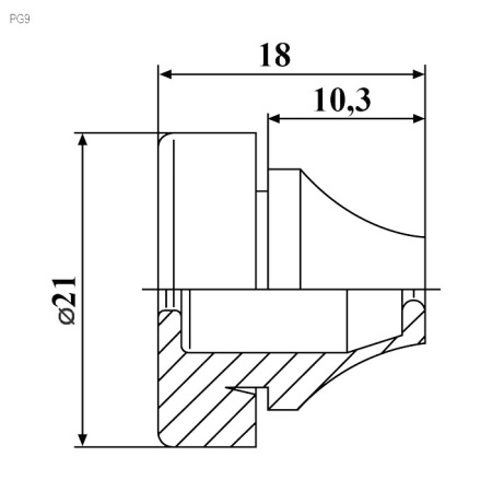 Кабельный ввод ZTM-ELECTRO ZRS PG9B, EPDM