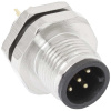 Металлический блочный разъём RUICHI M12-5B, розетка, IP67