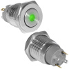 Кнопка антивандальная RUICHI GQ16PF-10ZD/J/G/N, OFF-ON, рабочая температура -25…+55 °C, никелированная латунь