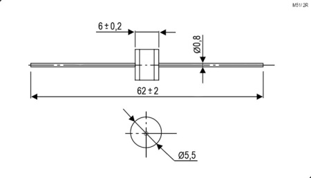 Разрядник RUICHI 2R-230A2L (EM230X), 2x-электродный