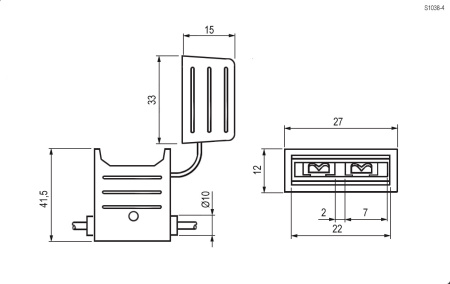 Держатель предохранителя RUICHI S1038-4, с крышкой