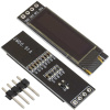 0.91-дюймовый модуль OLED-дисплей RUICHI, DSM-OLEDv2-0.91-4P-W, разрешение 128x32 пикселей, интерфейс I2C, драйвер SSD1306, белый