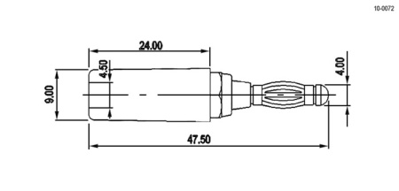 Штекер RUICHI 10-0072 a красный, под пайку