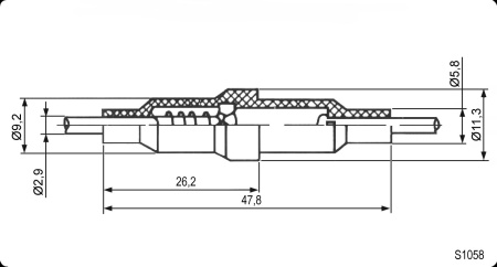 Держатель предохранителя RUICHI S1058, 5x20 мм, 10 А, 250 В, проводной