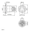 Кнопка антивандальная RUICHI GQ19F-10ZD/B/N, OFF-ON, рабочая температура -25…+55 °C, никелированная латунь