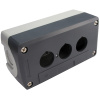 Кнопочный пост RUICHI GB5-D03, 3-х местный, IP40/IP65, 67х132х65 мм, открытой установки, серый/черный