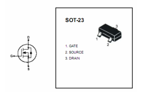 SI2302 Yongyutai полевой транзистор (MOSFET), N-канал, 20 В, 3 А, SOT-23