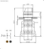 Переключатель поворотный RUICHI 3SA12-22E-11XB/21, 2 положения NO+NC, IP40, 10 А, 600 В, установочное отверстие 22 мм, винтовой зажим (4S)