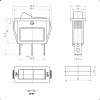 Клавишный переключатель RUICHI KCD3-101N-B11-R/3P, ON-OFF