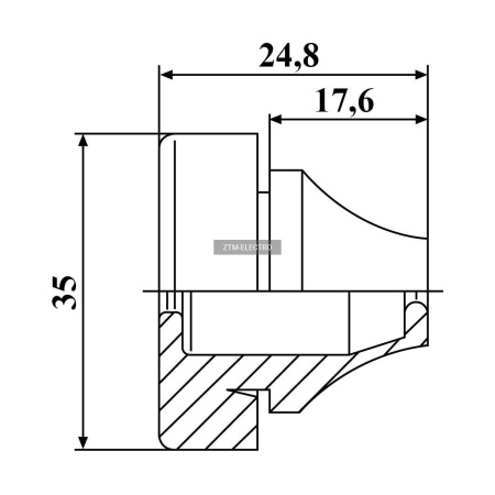Кабельный ввод ZTM-ELECTRO ZRS PG21B, EPDM