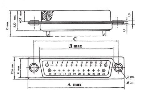 Разъем СНП101-9ВП-12