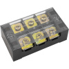Клеммная колодка винтовая с крышкой RUICHI TB-4503, 6 контактов, М5, 45 А, 600 В, -40…+80 °С, корпус пластик модифицированный