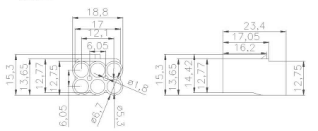 Разъём авт. соединитель RUICHI DJ7065F-2.2-21, 12/ 24 (DC) В