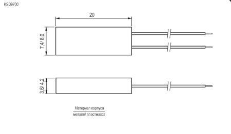 Термостат RUICHI KSD9700, 90 °C, 5 А, SPST NC