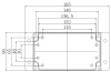 Корпус для РЭА пластиковый пылевлагонепроницаемый с фланцами RUICHI 11-9, 158x90x64 мм, для настенного монтажа