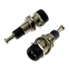 Гнездо RUICHI Z008 2 мм panel jack чёрный, на панель под пайку