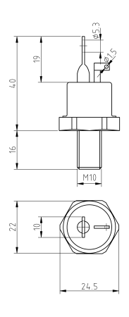ТС142-80-16 RUICHI Симистор (триак), 80 А, 1600 В, корпус ST4 (резьба М10)