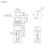 Кнопочный переключатель RUICHI PBS-10B-2, OFF-(ON), красный
