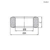 Феррит RUICHI R31x19x15 P3, окрашенный, кольцевой