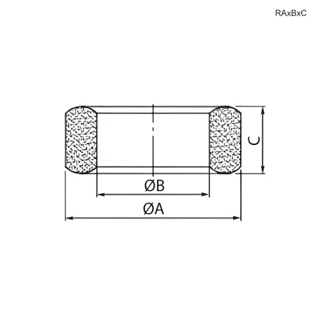 Феррит RUICHI R31x19x15 P3, окрашенный, кольцевой
