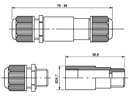 Разъём герметичный SZC-3-M20 (d=4-7 мм) IP68 250V/10A, 3-х полюсный винтовой