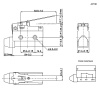 Выключатель путевой с рычагом RUICHI AZ-7120, ON-(ON), SPDT, IP64, 10 А, 250 В, 15 мОм, пластик