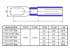 Наконечник кабельный вилочный изолированный RUICHI SV2-3.5 HST, 27 А, 16-14 AWG, синий, латунь луженая