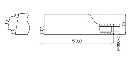 Зажим-крокодил RUICHI 8-0031 с резьбовым гнездом 8-12 UNC, 10 мм, 5 А, черный