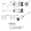 Разъём герметичный RUICHI RJ45M20L25-5B