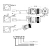 Разъём герметичный SZC RJ45M25L25-5B