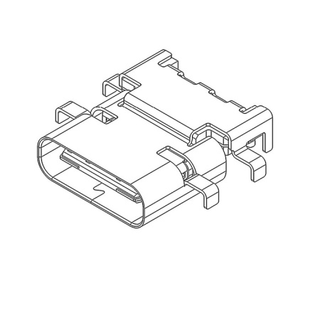 Разъём USB RUICHI USB3.1 TYPE-C 24PF-005, 24 контакта