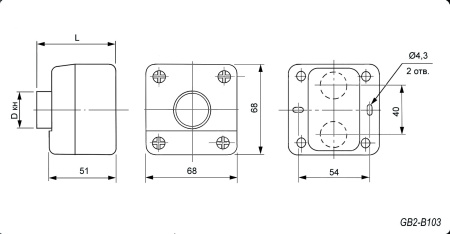 Кнопочный пост RUICHI GB2-B103, (N/O) - запуск электроустановки, IP40/IP65, 10 А, 68х68 мм, открытой установки, черный/серый, кнопка зелёная "START"